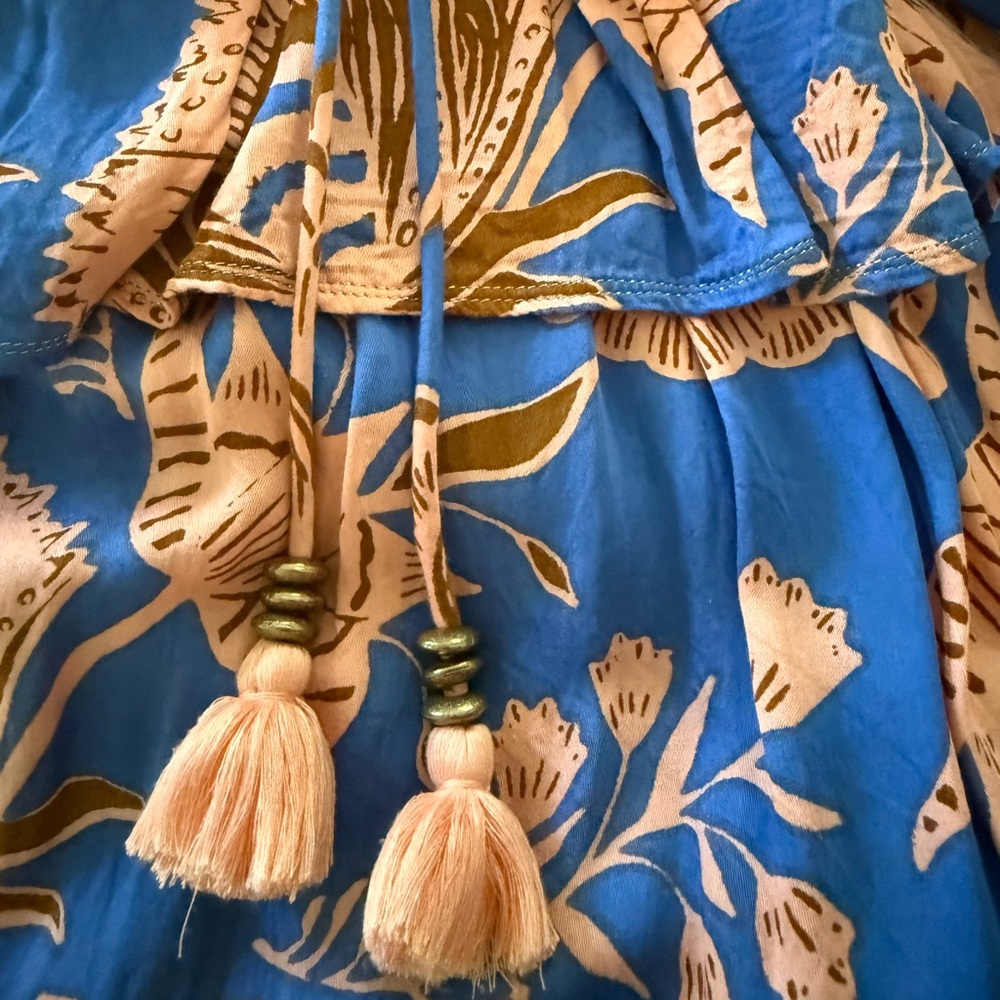 Omika Faye shirt dress. Sitara Azure colorway, XS. GUC. - Picture 2 of 3
